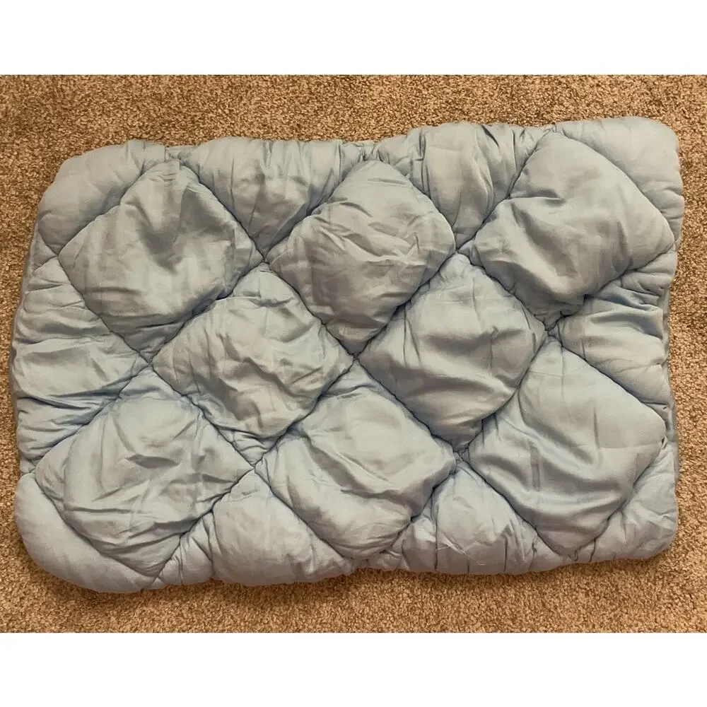 Anthropologie Modal Textured Quilted Standard Sham Baby Blue Single